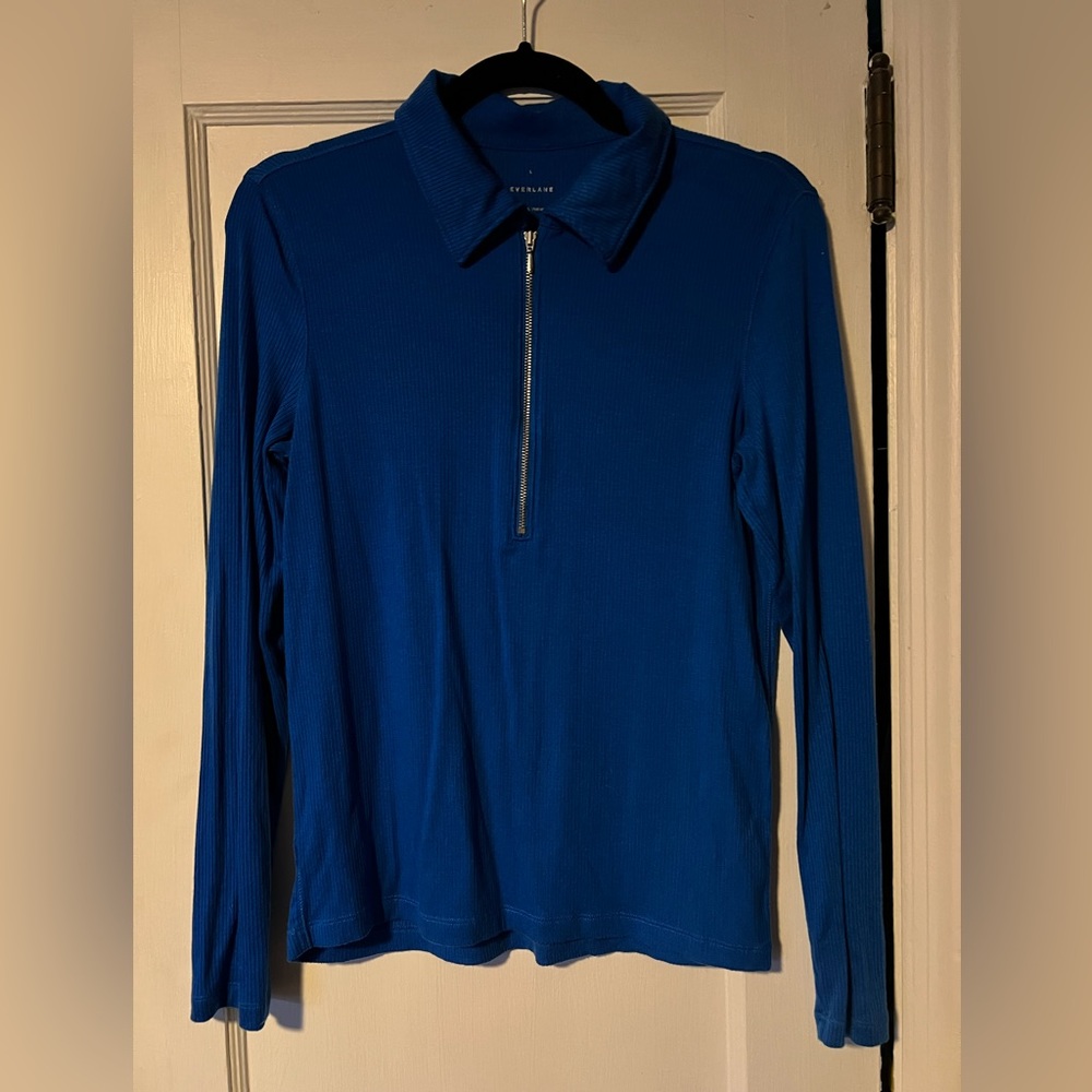Everlane Zipper Polo Top
